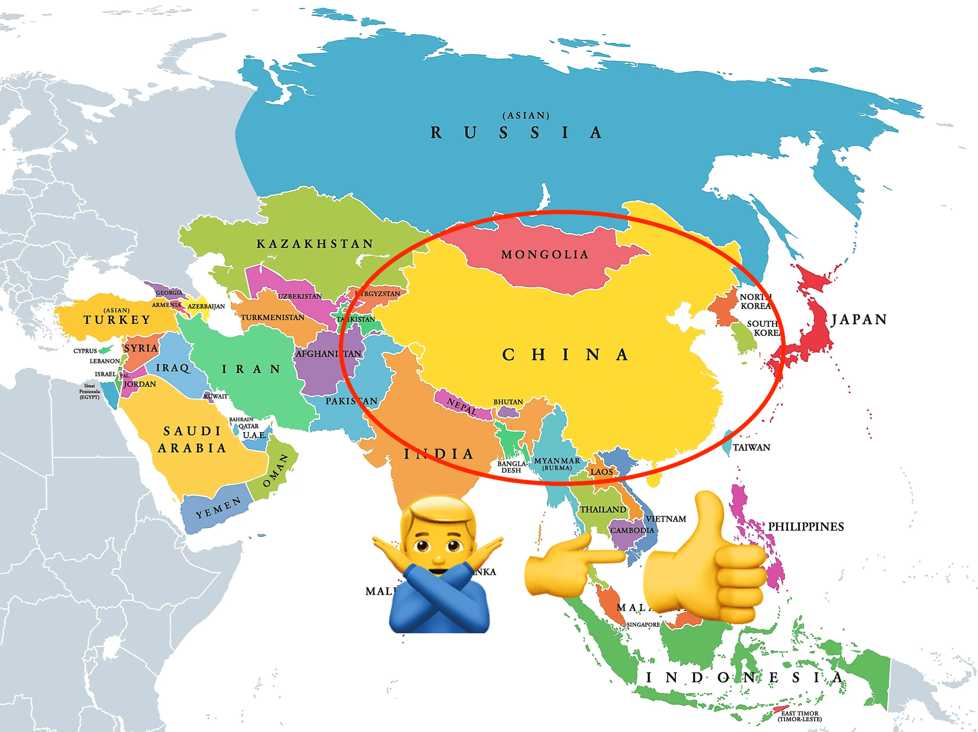 Asia map